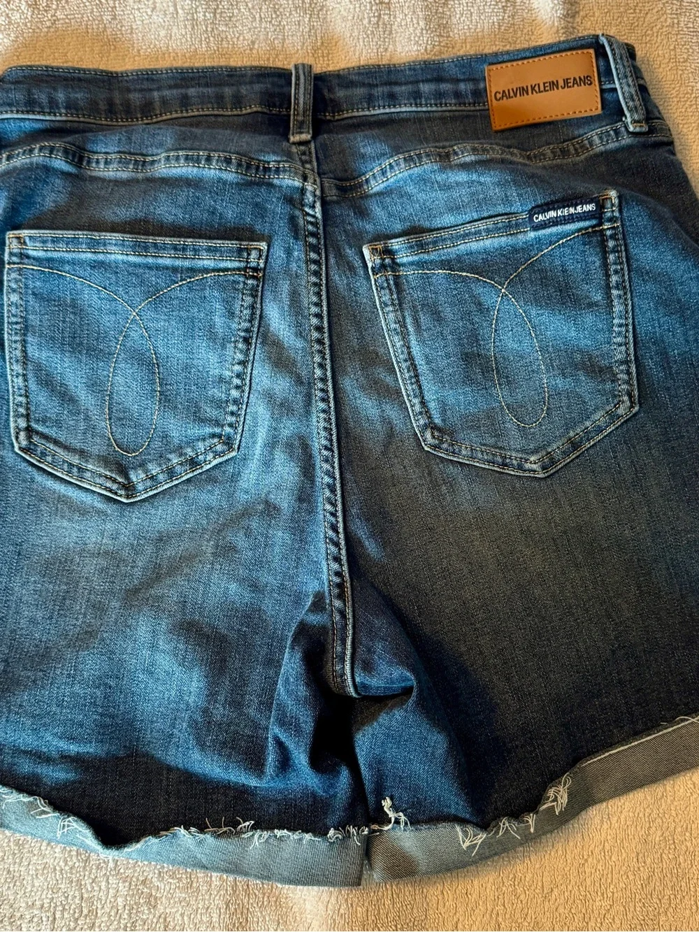 Calvin Klein Blue Denim Cutoff Shorts